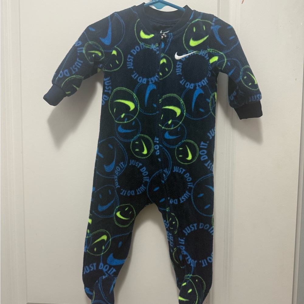 Nike Kids One Piece - Black and Neon Smiley Print